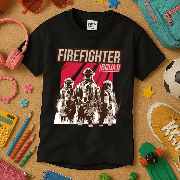 Firefighter Squad Kids T-Shirt