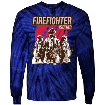 Firefighter Squad Tie-Dye Long Sleeve Shirt