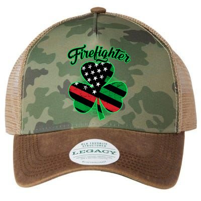 Firefighter St. Patrick's Day Red Line Clover Legacy Tie Dye Trucker Hat