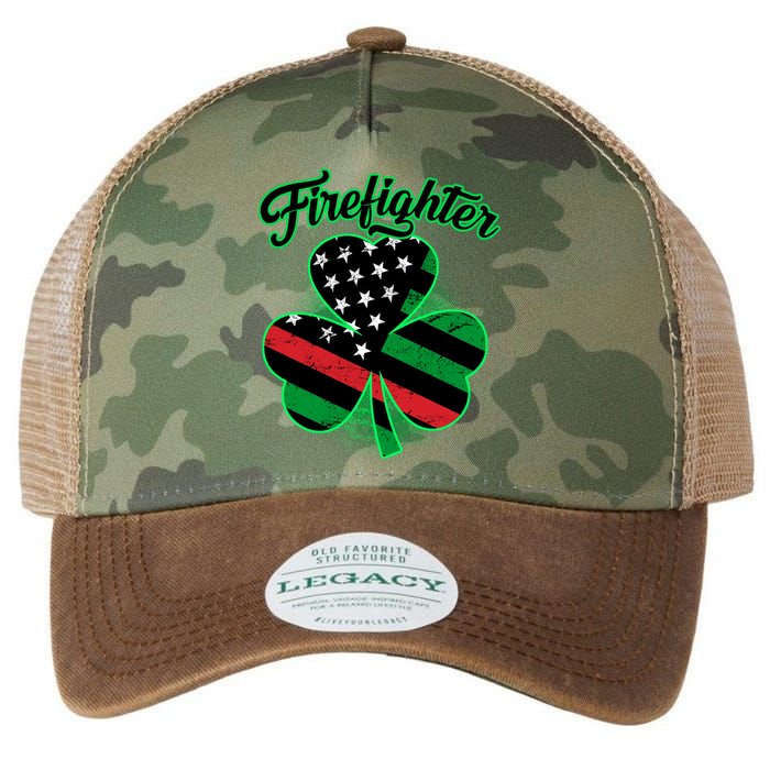 Firefighter St. Patrick's Day Red Line Clover Legacy Tie Dye Trucker Hat
