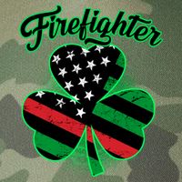 Firefighter St. Patrick's Day Red Line Clover Legacy Tie Dye Trucker Hat