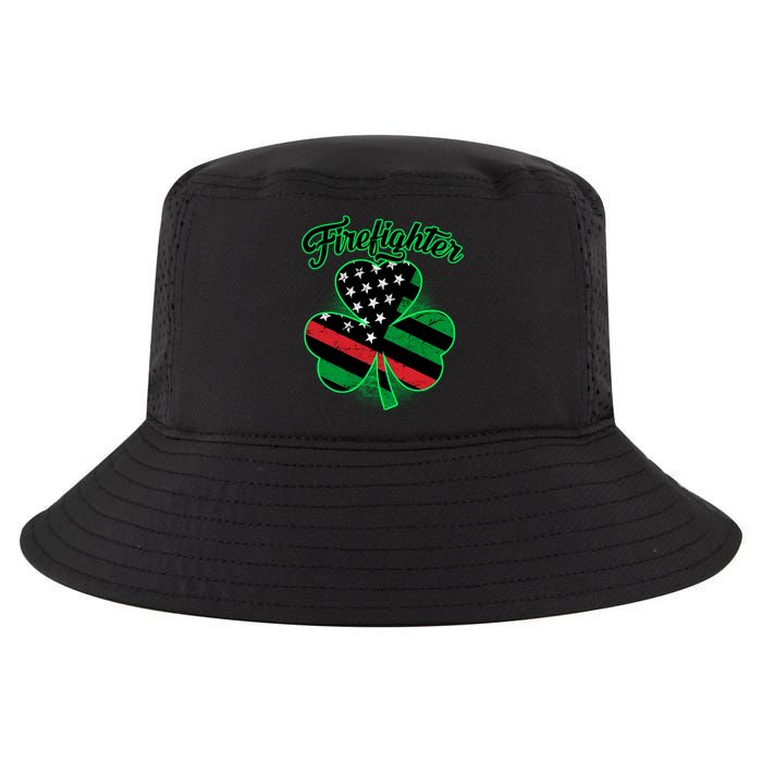 Firefighter St. Patrick's Day Red Line Clover Cool Comfort Performance Bucket Hat