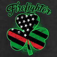 Firefighter St. Patrick's Day Red Line Clover Cool Comfort Performance Bucket Hat