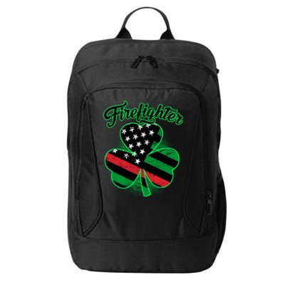 Firefighter St. Patrick's Day Red Line Clover City Backpack