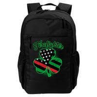 Firefighter St. Patrick's Day Red Line Clover Backpack