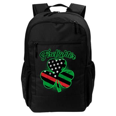 Firefighter St. Patrick's Day Red Line Clover Daily Commute Backpack