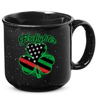 Firefighter St. Patrick's Day Red Line Clover 15oz Campfire Ceramic Mug