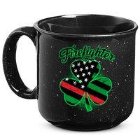 Firefighter St. Patrick's Day Red Line Clover 15oz Campfire Ceramic Mug