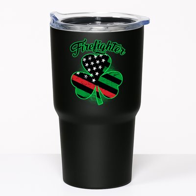 Firefighter St. Patrick's Day Red Line Clover Tumbler