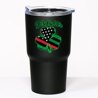 Firefighter St. Patrick's Day Red Line Clover Tumbler