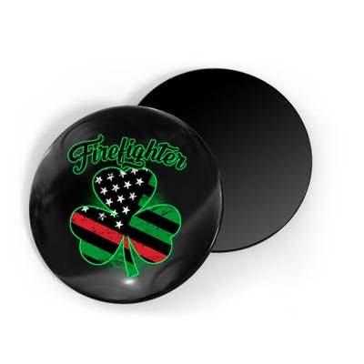 Firefighter St. Patrick's Day Red Line Clover Magnet