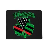 Firefighter St. Patrick's Day Red Line Clover Mousepad