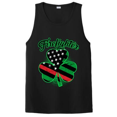 Firefighter St. Patrick's Day Red Line Clover PosiCharge Competitor Tank