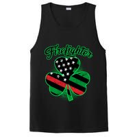 Firefighter St. Patrick's Day Red Line Clover PosiCharge Competitor Tank