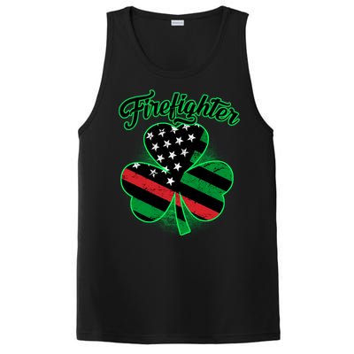 Firefighter St. Patrick's Day Red Line Clover PosiCharge Competitor Tank