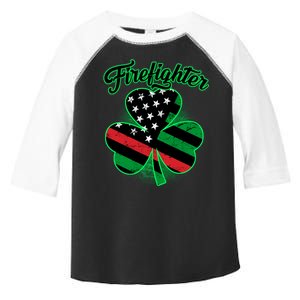 Firefighter St. Patrick's Day Red Line Clover Toddler Fine Jersey T-Shirt