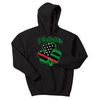 Firefighter St. Patrick's Day Red Line Clover Kids Hoodie