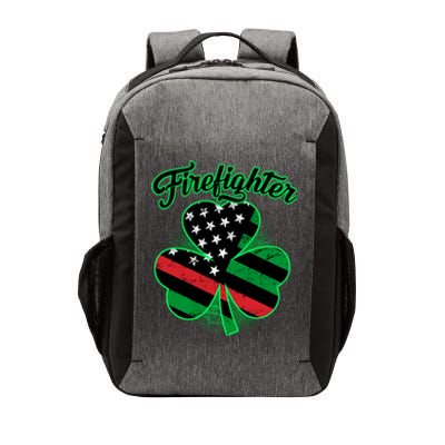 Firefighter St. Patrick's Day Red Line Clover Vector Backpack