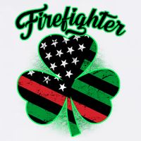 Firefighter St. Patrick's Day Red Line Clover Garment-Dyed Sweatshirt