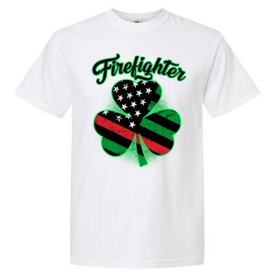 Firefighter St. Patrick's Day Red Line Clover Garment-Dyed Heavyweight T-Shirt