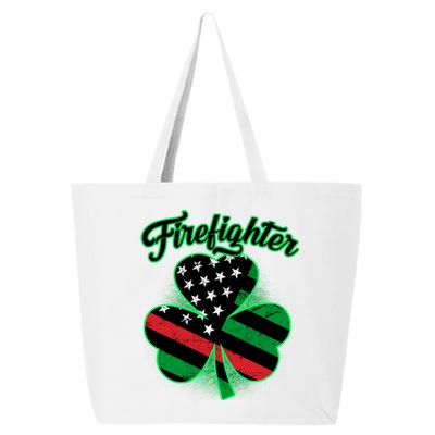 Firefighter St. Patrick's Day Red Line Clover 25L Jumbo Tote