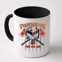 Firefighter Thin Red Line Flag Skull Mug