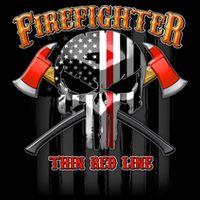 Firefighter Thin Red Line Flag Skull Mug