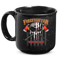 Firefighter Thin Red Line Flag Skull 15oz Campfire Ceramic Mug