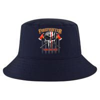 Firefighter Thin Red Line Flag Skull Cool Comfort Performance Bucket Hat