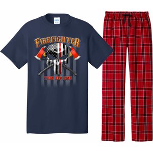 Firefighter Thin Red Line Flag Skull Pajama Set