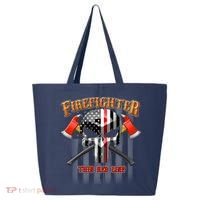 Firefighter Thin Red Line Flag Skull 25L Jumbo Tote