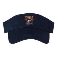 Firefighter Thin Red Line Flag Skull Visor