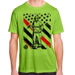 Firefighter Thin Red Line Serve Honor Rescue Adult ChromaSoft Performance T-Shirt