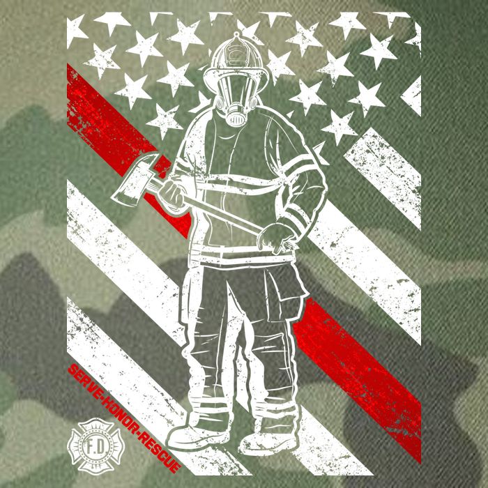 Firefighter Thin Red Line Serve Honor Rescue Legacy Tie Dye Trucker Hat