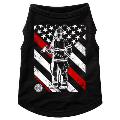 Firefighter Thin Red Line Serve Honor Rescue Doggie Tank