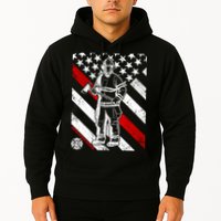 Firefighter Thin Red Line Serve Honor Rescue Hoodie