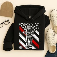 Firefighter Thin Red Line Serve Honor Rescue Hoodie