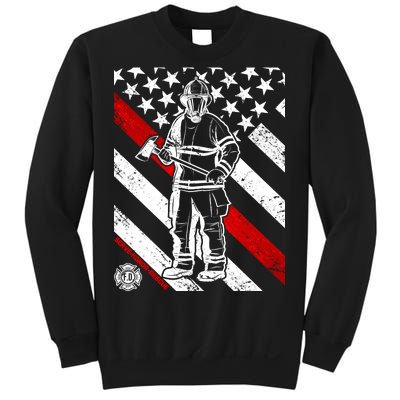 Firefighter Thin Red Line Serve Honor Rescue Sweatshirt