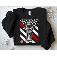 Firefighter Thin Red Line Serve Honor Rescue Sweatshirt