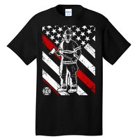 Firefighter Thin Red Line Serve Honor Rescue Tall T-Shirt