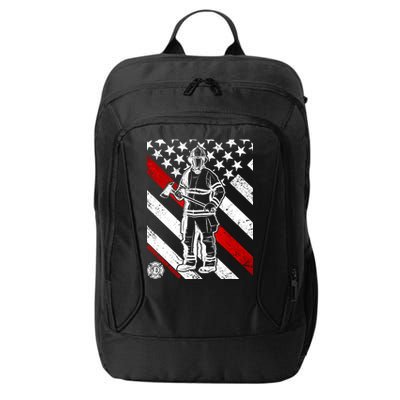 Firefighter Thin Red Line Serve Honor Rescue City Backpack