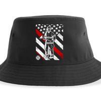 Firefighter Thin Red Line Serve Honor Rescue Sustainable Bucket Hat