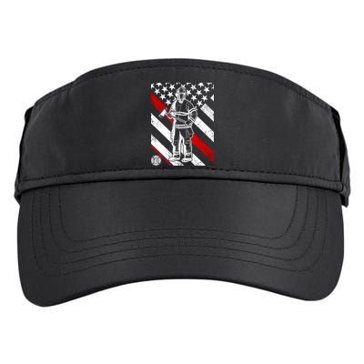 Firefighter Thin Red Line Serve Honor Rescue Adult Drive Performance Visor