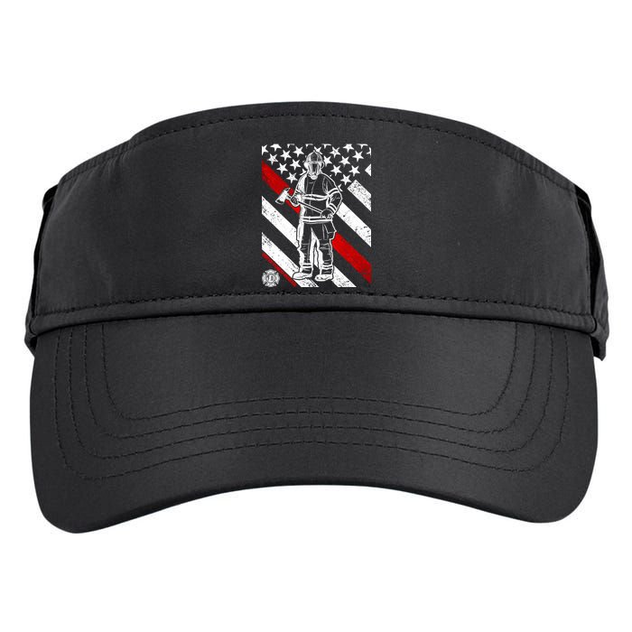 Firefighter Thin Red Line Serve Honor Rescue Adult Drive Performance Visor