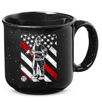 Firefighter Thin Red Line Serve Honor Rescue 15oz Campfire Ceramic Mug