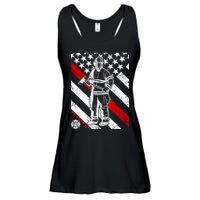 Firefighter Thin Red Line Serve Honor Rescue Ladies Essential Flowy Tank