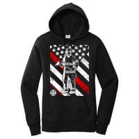Firefighter Thin Red Line Serve Honor Rescue Women's Pullover Hoodie