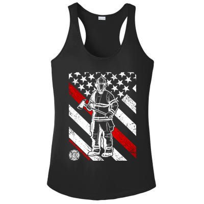 Firefighter Thin Red Line Serve Honor Rescue Ladies PosiCharge Competitor Racerback Tank