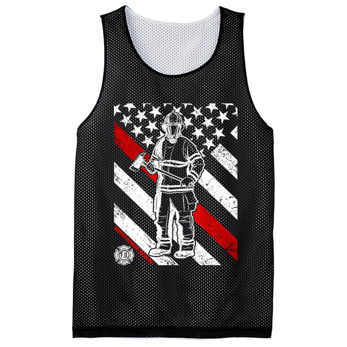 Firefighter Thin Red Line Serve Honor Rescue Mesh Reversible Basketball Jersey Tank
