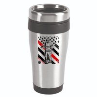 Firefighter Thin Red Line Serve Honor Rescue 16oz Travel Tumbler